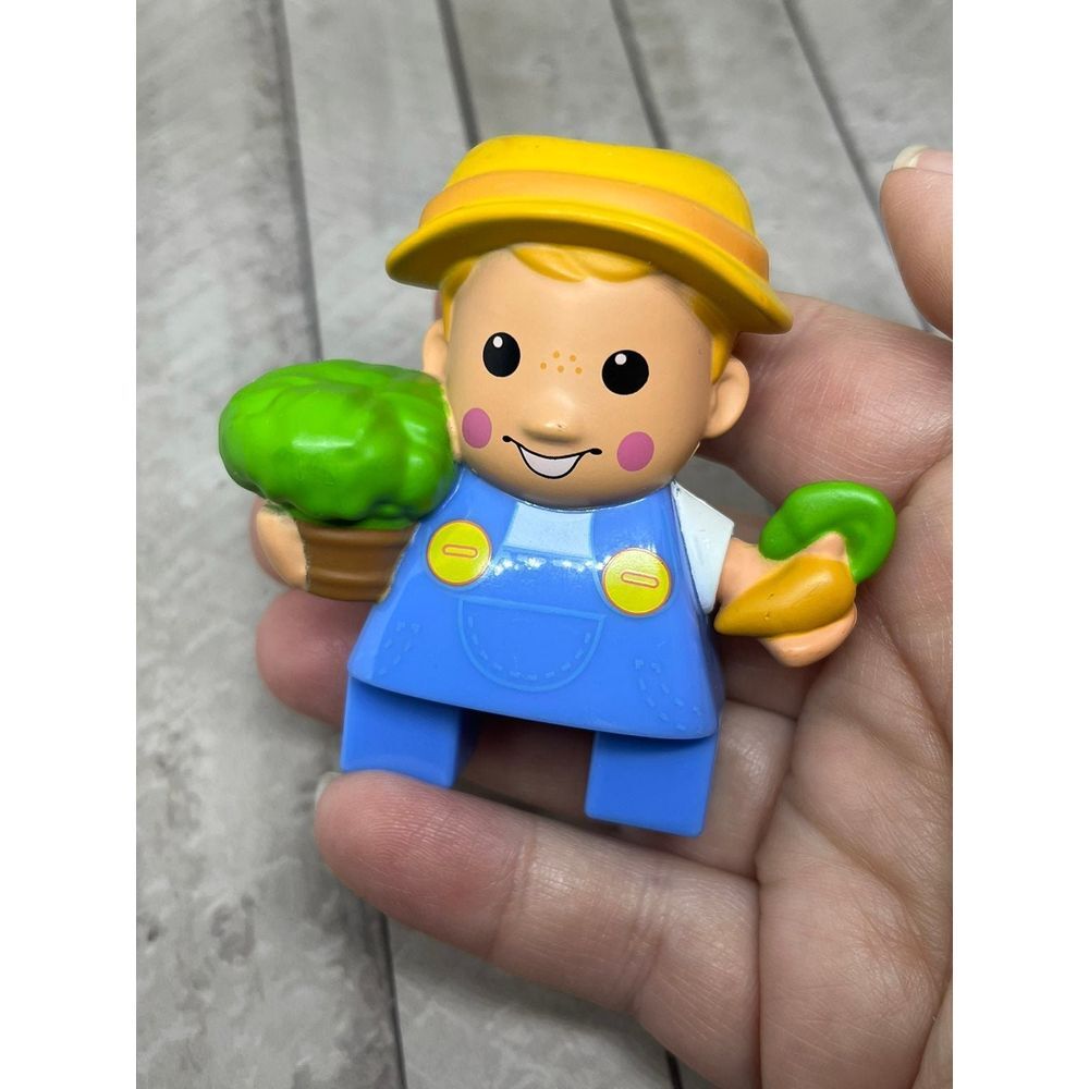 LITTLE TIKES Waffle Blocks Farm Buddies FARMER Figure 2.5" Child Toy Garden